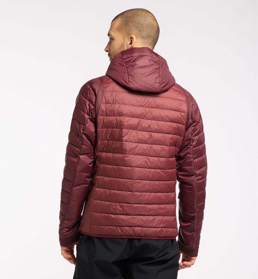 Haglöfs Mens Spire Mimic Down Jacket Red New Zealand 24761KHNV